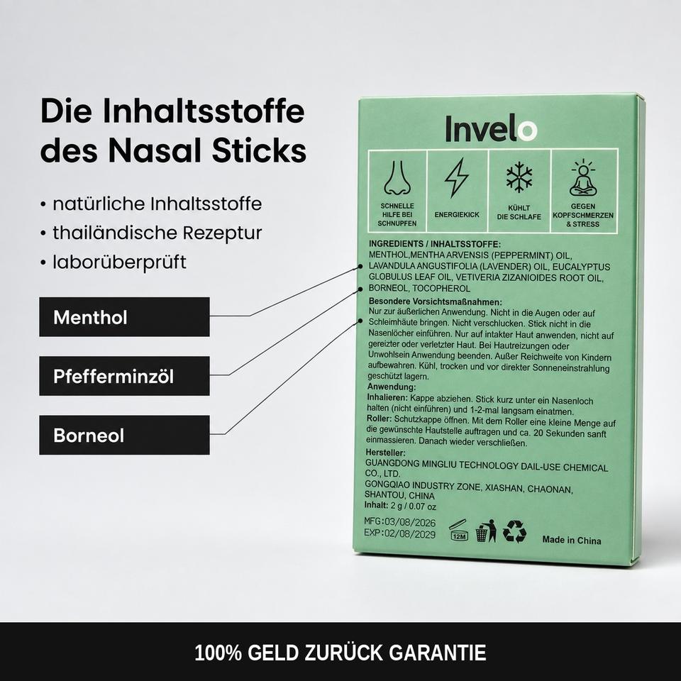 Invelo Inhaltsstoffe und Produktverpackung